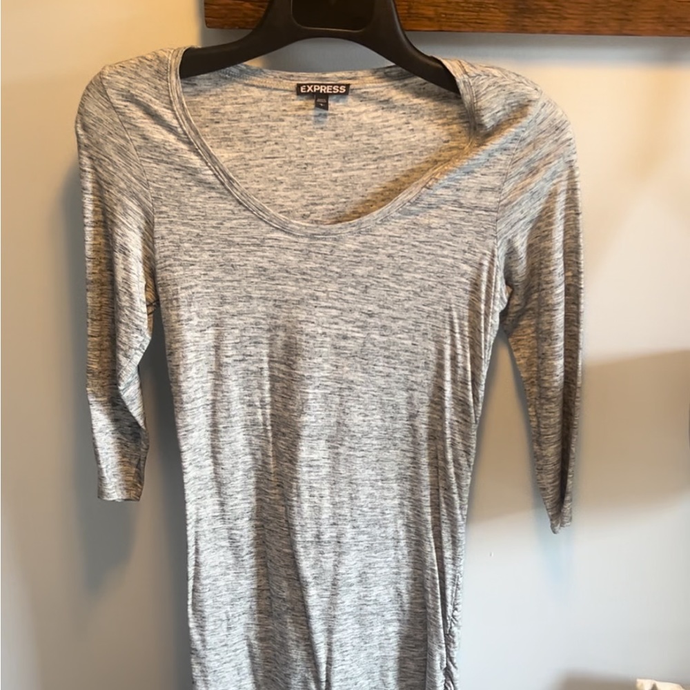 Gray long sleeve dress